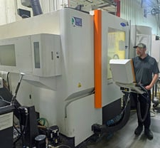 GF Mikron #HSM-500U, 5-Axis CNC vertical machining center, 2014