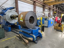 72" x .06 Iowa #SLR-7216-1-CT-150, slear II line, 40,000 lb., 19"-24" ID, w/ uncoiler, coil car, peeler