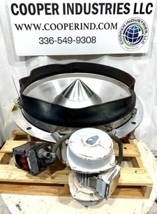 Azo, Azo bin activator, 30" dia inlet, 11-1/2" dia outlet, 3' dia flange, 16-1/2" tall