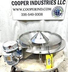 Azo, Azo bin activator, 30-1/2" diameter, 16" tall, 11-5/8" dia outlet w/17-1/2" dia flange