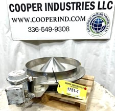 Azo, Azo bin activator, 20-1/2" diameter, 9" tall, 11-5/8" dia outlet w/17-1/2" dia flange