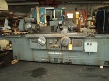 12" x 48" Cincinnati, universal cylindrical grinder, 14" diameter x 2.5" width x 5" hole grinding wheel