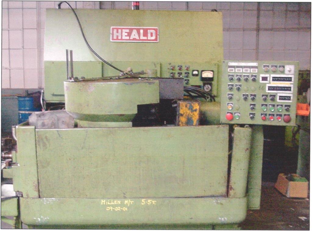 Heald #1CF-91, internal bore grinder, 4.5" O.D. x 2" L work capacity, 5.75" table travel, 12 deg. Swivel, 7.5