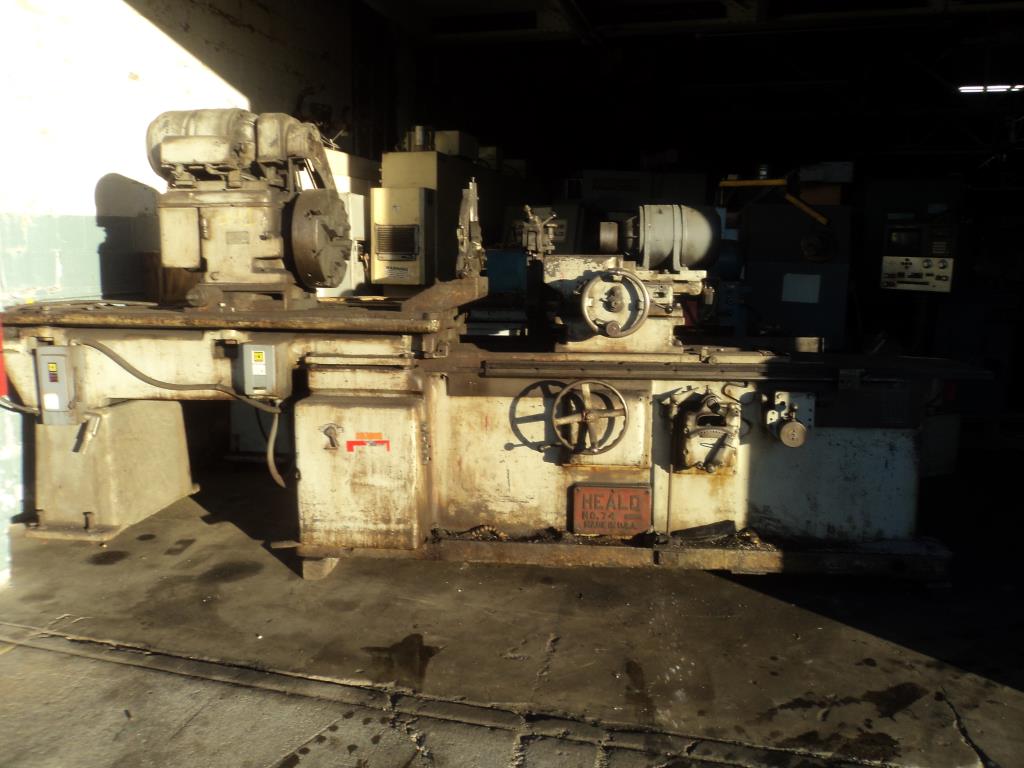 Heald #74, internal grinder, w/72" Extended Bridge, 26" swing, 20" diameter hole, 18" 4-Jaw chuck, 62"