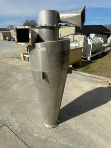 Premier Pneumatics, 26" aluminum cyclone, 10" material outlet w/13" flange, 17" tall straight side