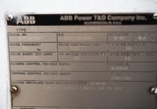 1200 Amp, ABB, R3, 15.5 KV, VACUUM, 125VDC C+T, 20kA SHORT