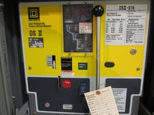 1600 Amp, SQUARE D, DSII-616, 480 Volts, manually operated, drawout, RMS-810D LSI