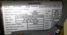 800 Amp, SIEMENS, RLF-800, 600 Volts, electrically operated, drawout, 120 VAC MOTOR, CLOSE, TRIP