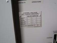 1200 Amp, SQUARE D, FLUARC, FG-2-05025-12, 5000 Volts, electrically operated, drawout