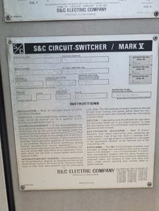 Image for 1200 Amp, S & C, No. MARK V, 121000 Volts, Circuit Switcher and Controller