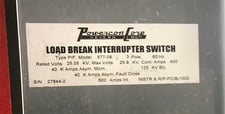 600 Amp, POWERCON, No. PIF, 23000 Volts, 3 SECTION, OUTDOOR, LINE-UP