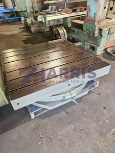 48" x 48" Square air lift T-slotted rotary table