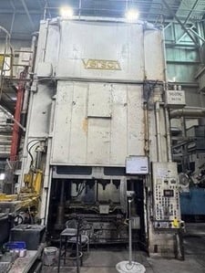1500 Ton, Verson #T-SE2-1500-96-54, Transmat straight side double crank press, 24" stroke, 54" Shut Height