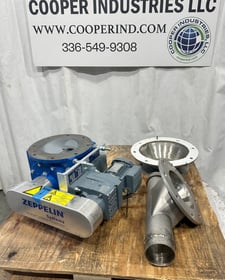 8" Zeppelin Systems, rotary airlock Stainless steel rotor, cast iron body