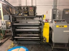 Comexi #KSC-120, duplex slitter rewinder, 46" wide, 24" OD unwind/rewind diameter, slip rings