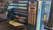 Stanford #338-MCS, duplex slitter rewinder, 62" wide, 36" unwind diameter, Fife P-50 automatic edge guide