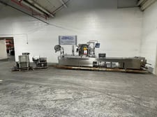 Multivac #R-230, Thermoformer, Busch Ra0100b5m3 Vacuum Pump, Neslab Chiller, Belt Conveyor, 220 V, 2001