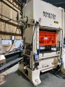 150 Ton, Minster #P2-150-54, Press, 4" Slide Stroke, 4" Slide Adjustment