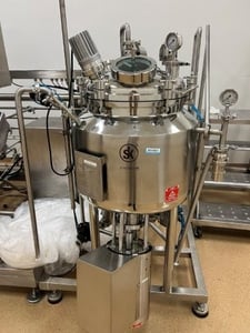 13 gallon SK #WV-50KG, Stainless steel reactor, bottom driven propellor agitator, 2013