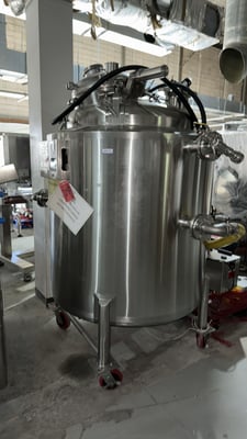 187 gallon DCI, Stainless steel jacketed tank, 75 psi, 1994