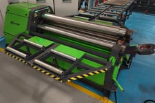 120" x 3/4" Gator #G4L-30/20, 4-roll hydraulic plate roll, linear guide