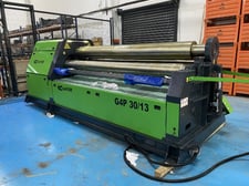 82" x 3/8" Gator #G4P-20/10, 4-roll hydraulic plate roll, planetary guide