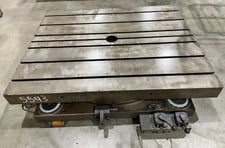 48" x 60" Giddings & Lewis #Hydrostatic lift rotary index table, new clamp bladders & new Parker air valves