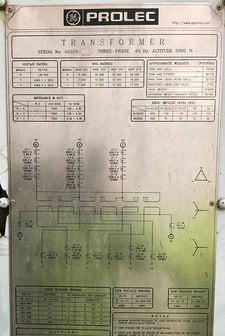 15000/20000 kVA, 138000 DELTA Primary, 4360/2515 WYE Secondary, GE PROLEC Substation