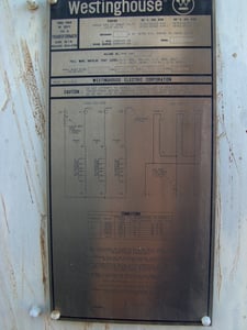 16740/18750/22320/25000 kVA, 69000/39840 GRDY Primary, 12470 Delta Secondary, Westinghouse Substation