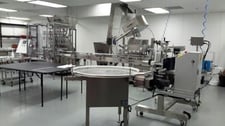 Accutek #AVF-10, Bottle Liquid Filling Line, 10-Head, 100 bottles/min., 42" diameter Feed Table, 15"