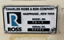 2 gallon Ross #PD2, Planetary Mixer, Stainless Steel, 2 HP, 230/460 V