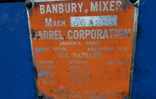 Farrel Banbury #BR, Mixer, carbon steel, 6" x 2.5" Feed Opening, 150 psi, 25/17/12/8.5 HP, 1750/1155/875/575