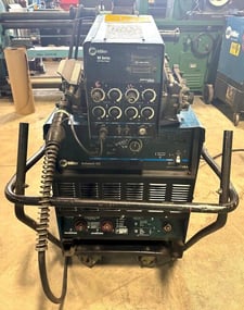 Miller #DeltaWeld-302, mig welder, 60 Series dual wire feeder, 3 phase