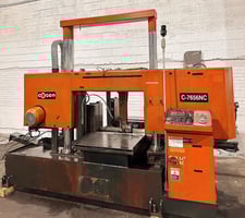 22" x 30" Cosen #C-7656NC, twin post fully automatic horizontal band saw, 262" x 2.1" blade, 2007