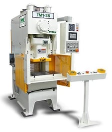 37.5 Ton, MMC Titan #TM1-35, single point gap press, 2.75" stroke, 8.66" Shut Height, 6.88" throat, 2.16"