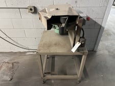 Square Wheel #C569C-F-SPEC, horizontal belt grinder on table, 1 HP, 1725 RPM, 115/230 V.
