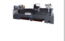 33" x 80" GMC #GML-33120T, lathe, 24" swing over cross slide, 42" swing gap, 4.75" bore, 15 Hp, 12 speed