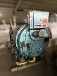 60 HP Cleaver-Brooks #CB760-50, Packaged Steam Boiler, 2,092,000 BTUH, nat gas