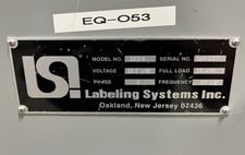 LSI #1200, Labeler, 1/6 HP, 28 RPM, 230 V