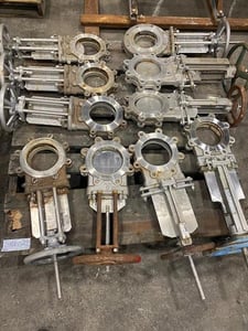 6" Dezurik, Rovalve, Velan, TLV, Stainless steel slide gate valves, lot of 10