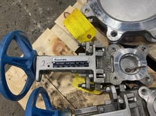 2" Dezurik #KGC-ES, manual slide gate valves, unused, new, lot of 3