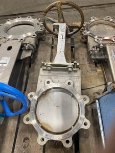 8" Dezurik, size 8, Stainless steel manual slide gate valve