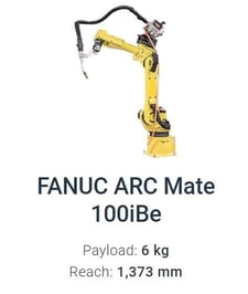 Fanuc, ArcMate 100iBe, 6-Axis Arc welding robot with RJ3iB control, 6 Kg, 1373mm reach