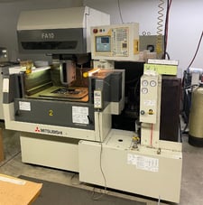 Mitsubishi #FA-10, 13.8" x 9.8" x 8.6" trvls, CNC Control, AT, submerged, wire chopper, full 4-sided work