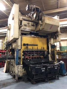 400 Ton, Blow #Progressive, straight side press, 10" stroke, 28" Shut Height, 40 SPM, vari-speed