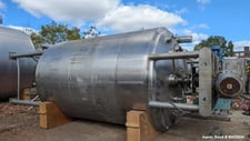 3000 gallon DCI, 316L Stainless Steel Twin Motion Kettle, 84" diameter x 120" side, dish top, sides & bottom