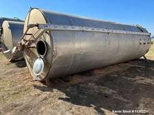 8600 gallon Vert 304 Stainless Steel Tank, 94" diameter X 288" straight side, foam insulated, outer shroud