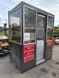4' x 6' 4" x 7' 4" Porta-King #54-CSL, toll booth, w/ electric panel