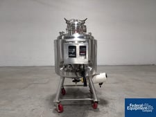 53 gallon Precision Stainless, 316L Stainless Steel Jacketed Tank, dish top & bottom, 45 psi @ 266&deg;F, jacket