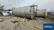 15500 gallon Wichita Wichita, 304 Stainless Steel tank, 10' 6" diameter x 24' straight side, cone top, flat